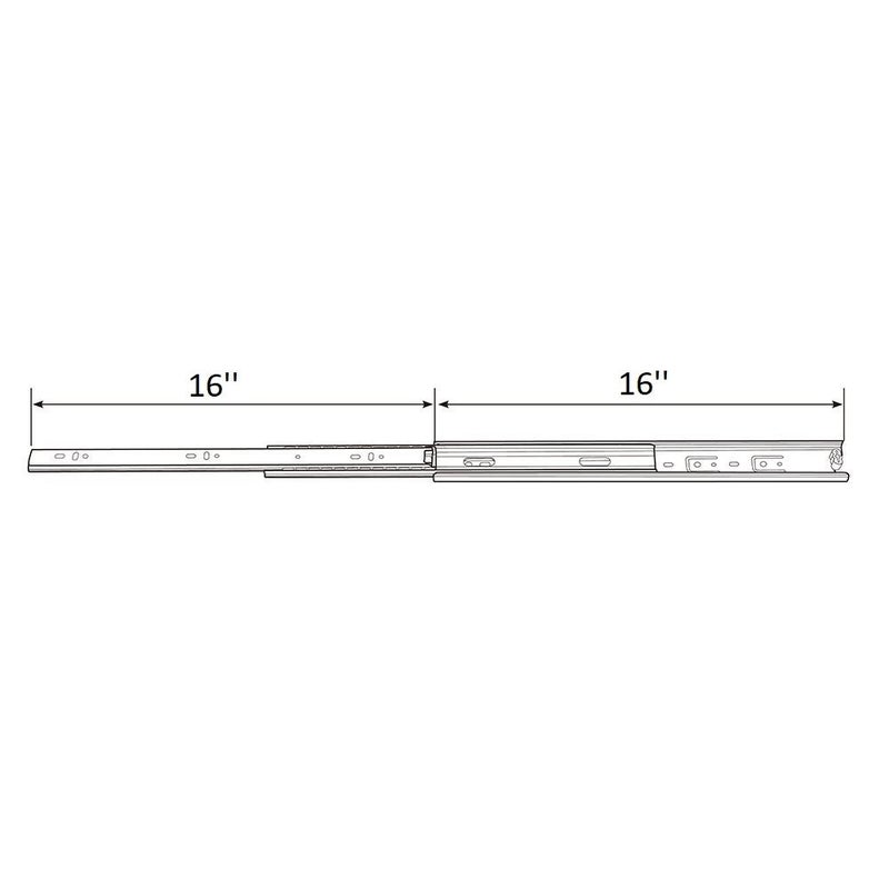 Zengest Full Extension Less Noise Ball Bearing Drawer Slides, 16 Inches, 4-Pair - Image 2